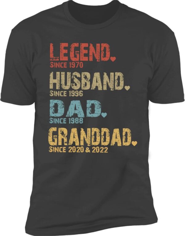 NAZENTI Personalized Dad Shirt, Custom Daddy Shirts for Men, Legend Grandpa T-Shirt, Gifts for Fathers Day Birthday S-4XL - Image 11