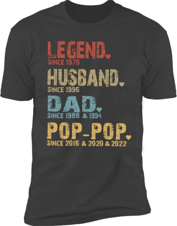 NAZENTI Personalized Dad Shirt, Custom Daddy Shirts for Men, Legend Grandpa T-Shirt, Gifts for Fathers Day Birthday S-4XL - Image 9