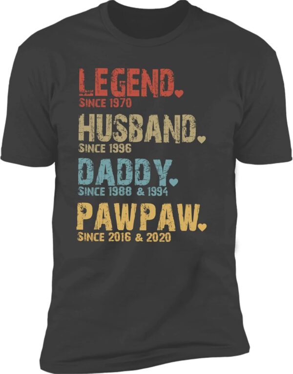 NAZENTI Personalized Dad Shirt, Custom Daddy Shirts for Men, Legend Grandpa T-Shirt, Gifts for Fathers Day Birthday S-4XL - Image 10