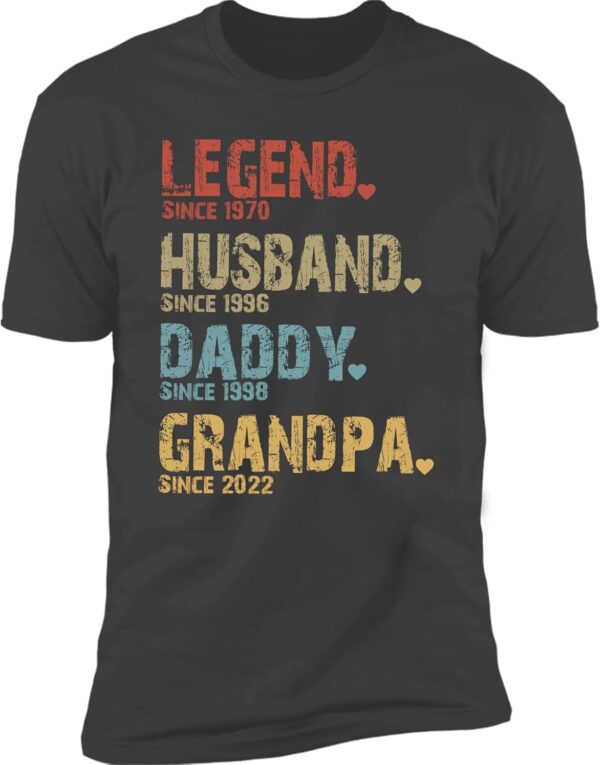 NAZENTI Personalized Dad Shirt, Custom Daddy Shirts for Men, Legend Grandpa T-Shirt, Gifts for Fathers Day Birthday S-4XL - Image 15