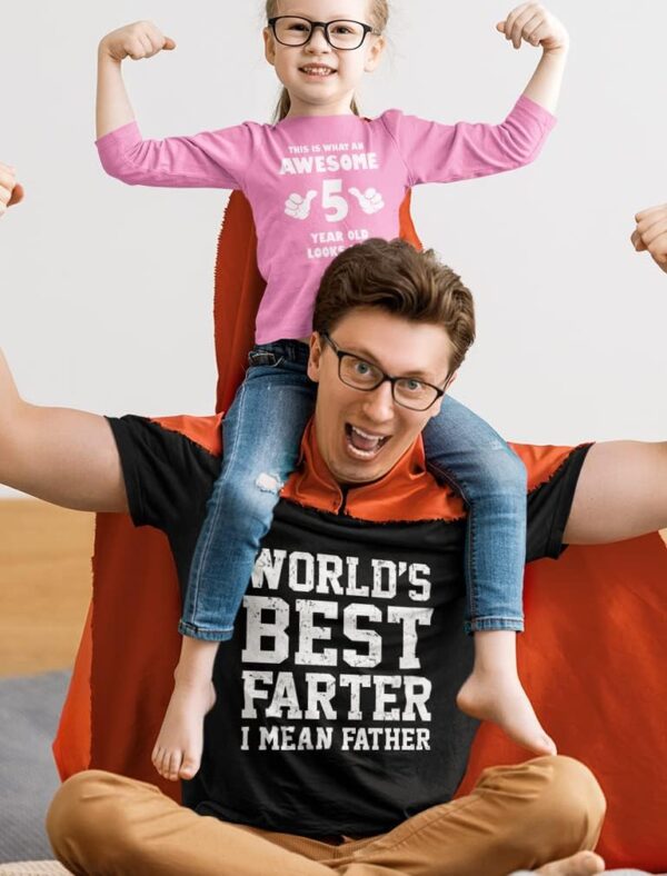 Tstars World Best Farter I Mean Father Shirt Gifts for dad from Daughter Son Funny t-Shirt for Men A1 - Image 4