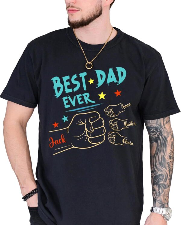 NAZENTI Personalized Dad Shirt, Custom Daddy Shirts for Men, Legend Grandpa T-Shirt, Gifts for Fathers Day Birthday S-4XL - Image 16